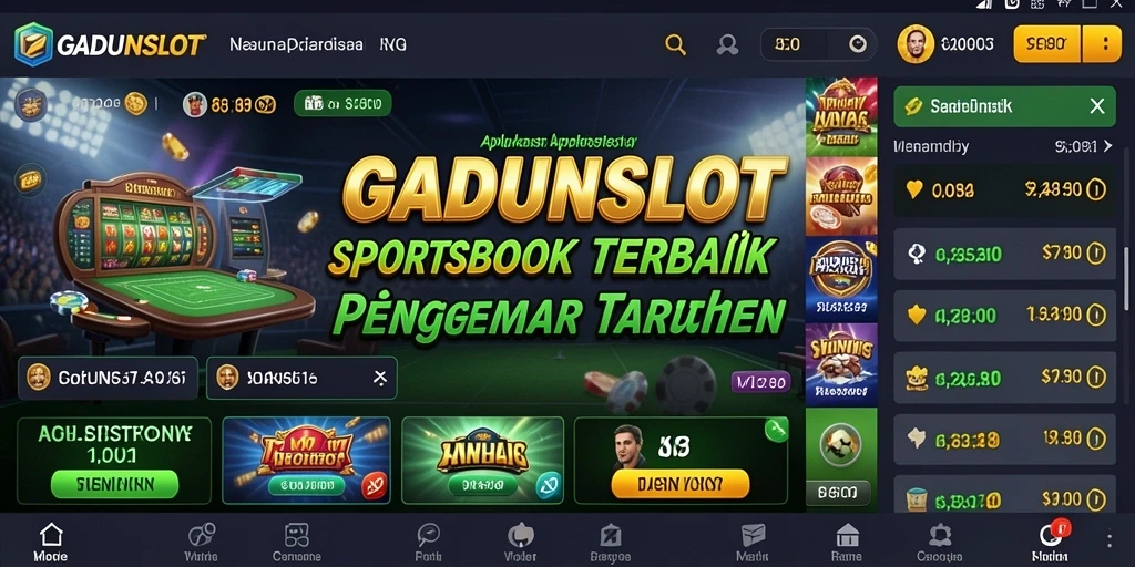 Tampilan menarik dari gameplay aplikasi Sportsbook GADUNSLOT.